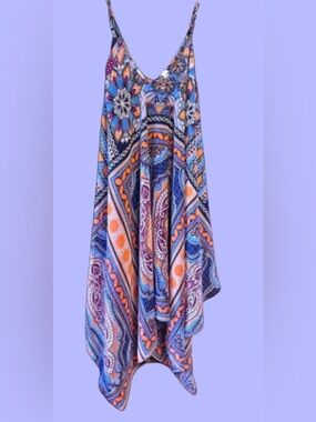 Bohemian Handkerchief Multi-Colored Maxi Dress